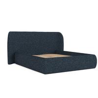 POLSTERBETT Bellano mit Stauraum 200/200 cm Marineblau im Modesto Stoff - Schwarz/Naturfarben, Holz/Holzwerkstoff (200/200cm) - AltaBeds