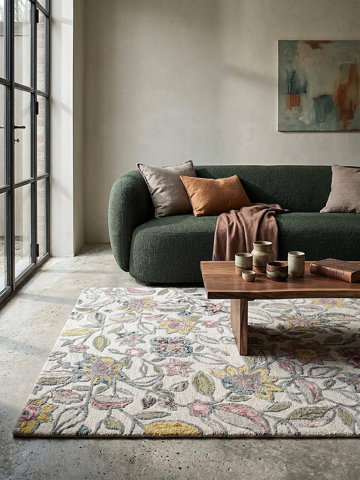 WOLLTEPPICH SOAR, floral, Bunt, 120 x 170 cm - Multicolor, Textil (170/120cm) - KADIMA DESIGN