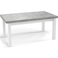 ESSTISCH Avena rechteckig ausziehbar, Grauer Beton 200/100/78 - Hellgrau/Weiß, Holz/Holzwerkstoff (100/300/78cm) - WFL GROUP