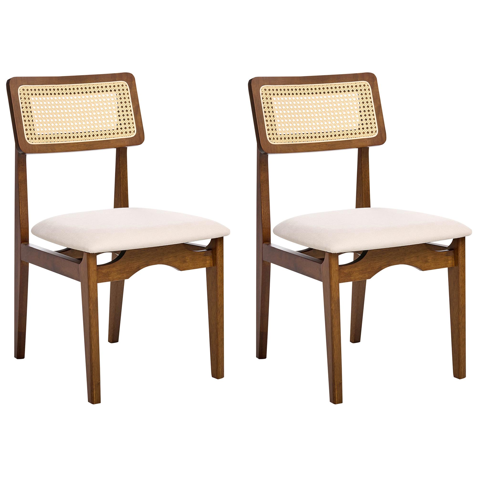 ESSZIMMERSTUHL 2er-Set Dunkelbraun Rubonia - Dunkelbraun, Holz (48/81/59cm) - Beliani