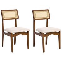 ESSZIMMERSTUHL 2er-Set Dunkelbraun Rubonia - Dunkelbraun, Holz (48/81/59cm) - Beliani