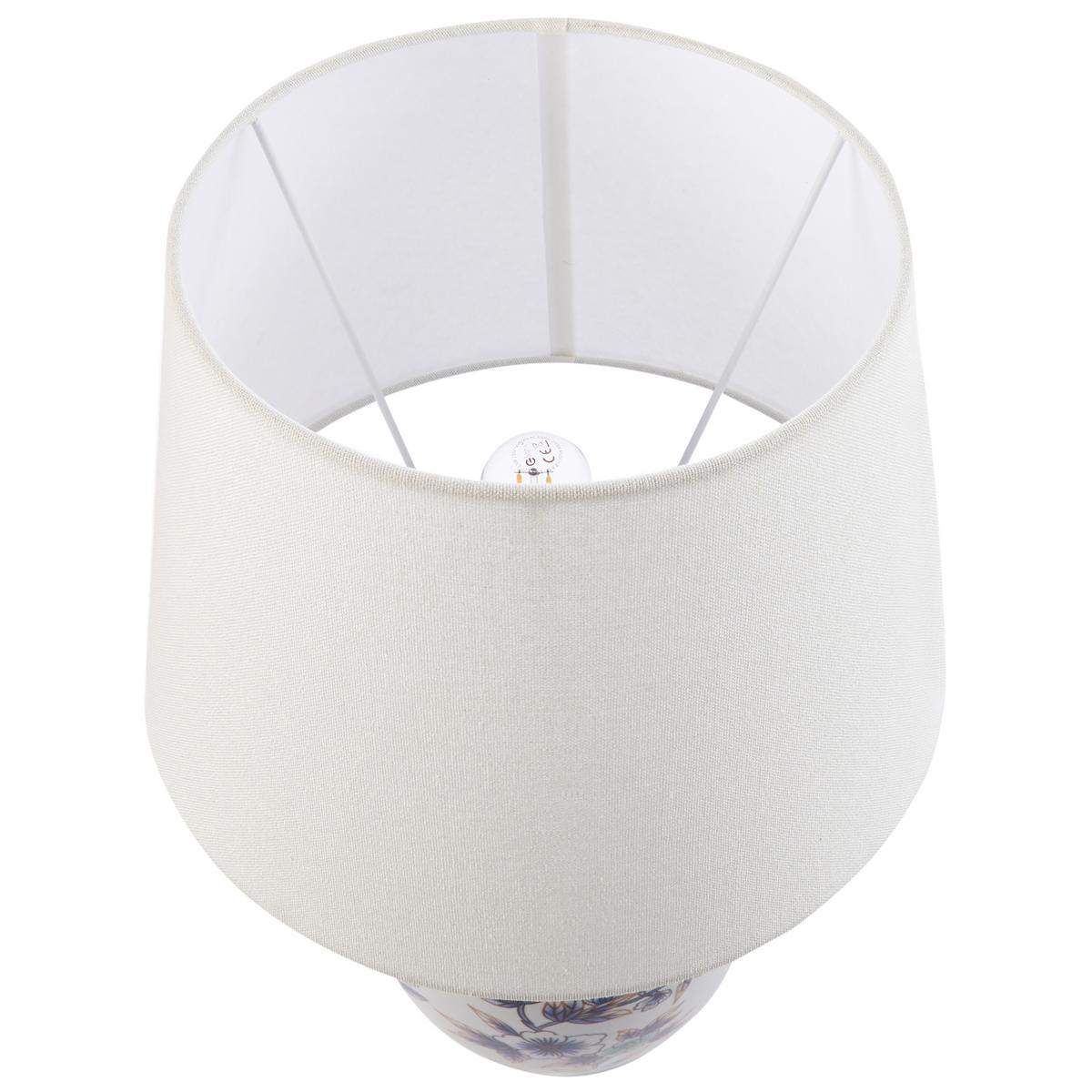 TISCHLAMPE Porzellan Weiß/Blau Sunja - Blau/Weiß, Keramik (32/32/51cm) - Beliani