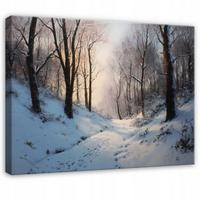 LEINWANDBILD Wald Bäume Braun 100x70 cm - Multicolor, Holzwerkstoff (100/70cm) - Wallarena