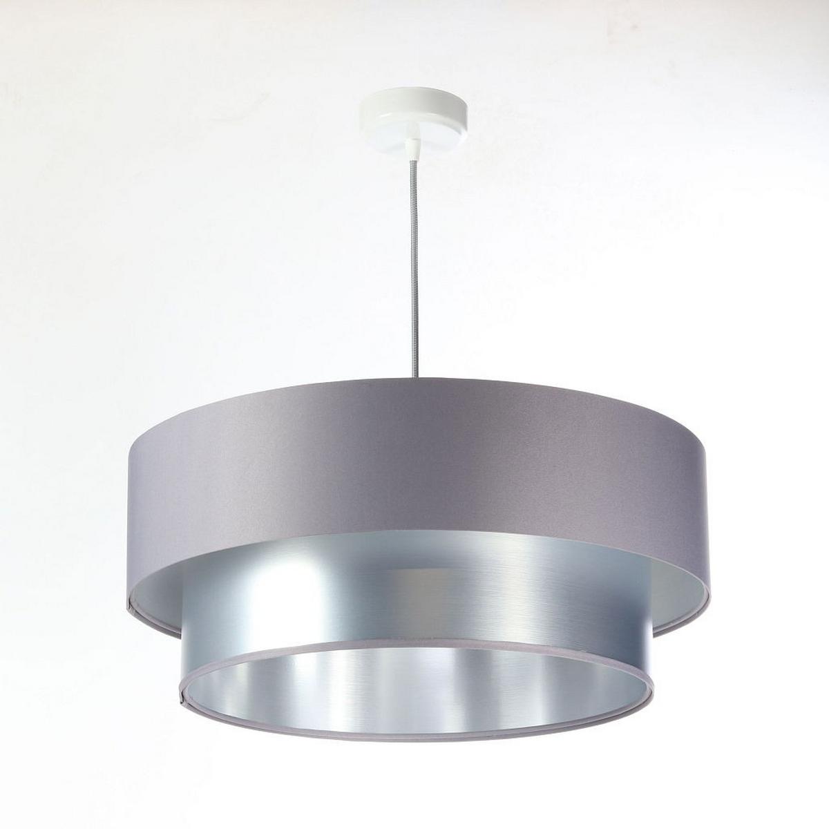 HÄNGELEUCHTE Grau 50/20 cm - Silberfarben/Grau, Kunststoff (50/1/20cm) - ONZENO