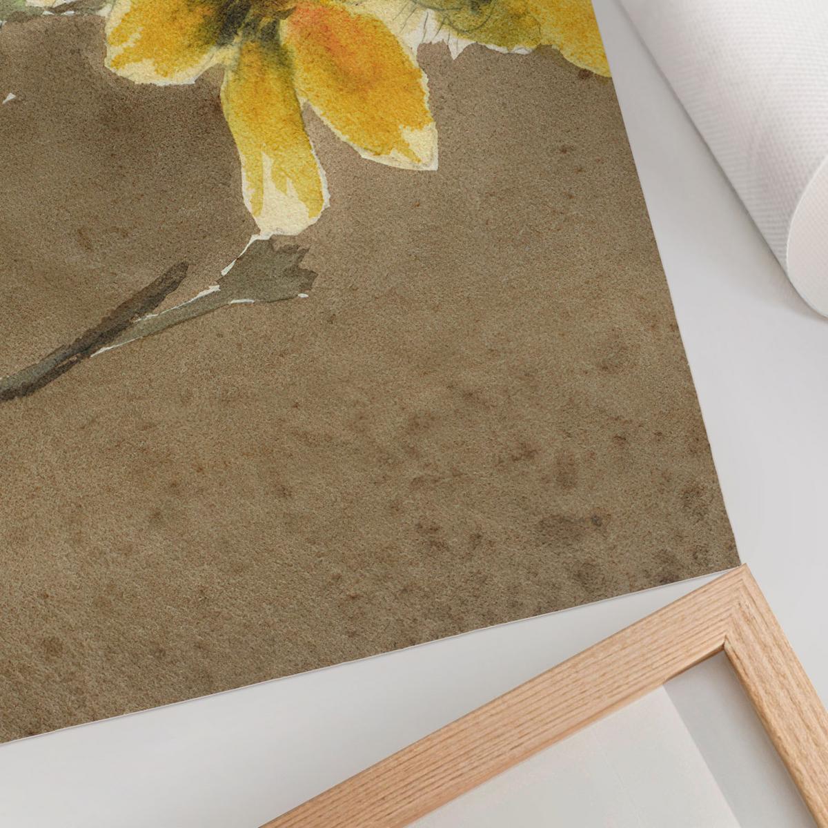 POSTER - 84x59 cm (A1) - Hannah Borger Overbeck - Gelbe Blume - Gelb, Textil (84/59.4/0.1cm) - TULUP