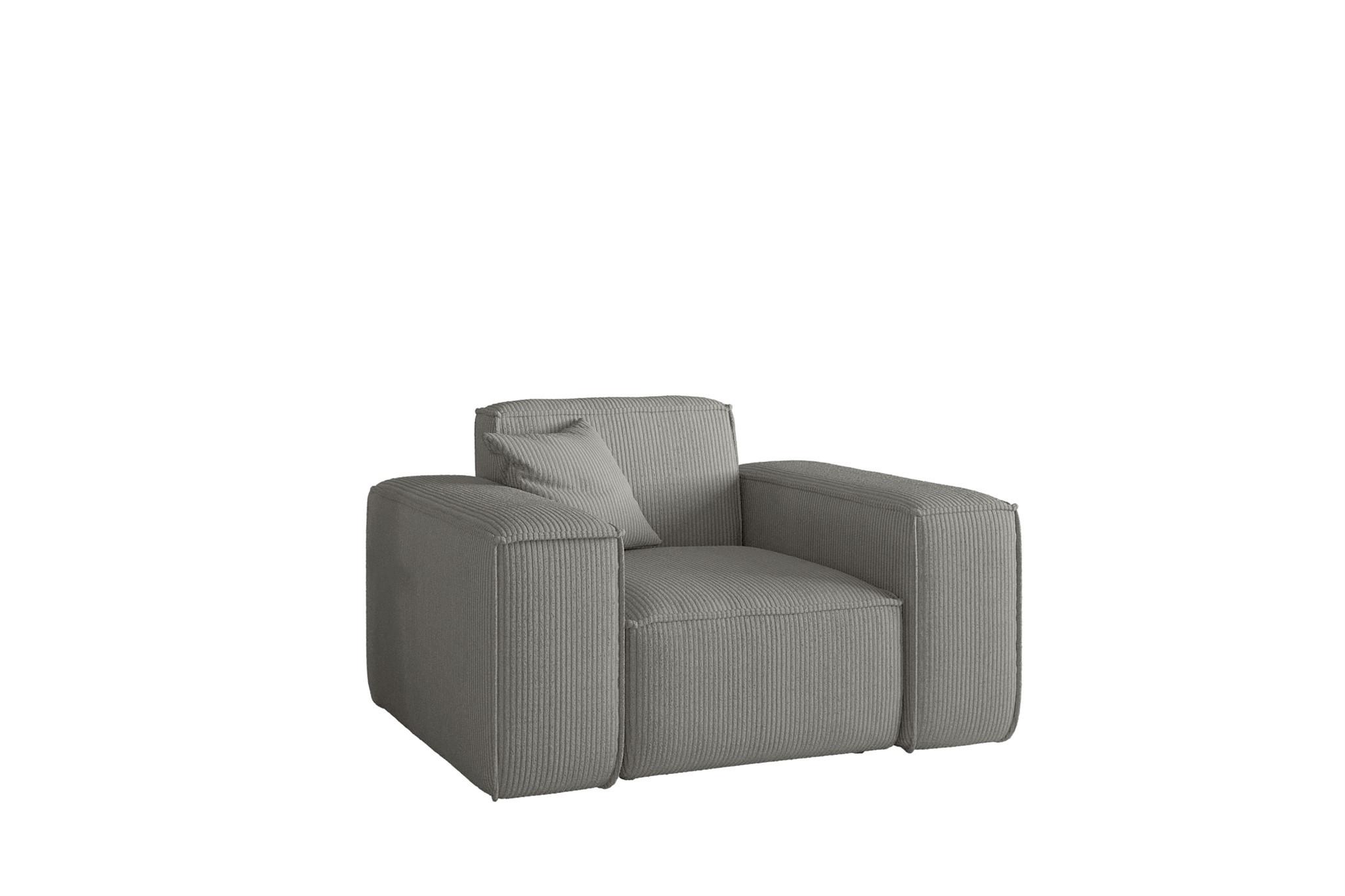 SESSEL Celes Premium Stoff Scala - Grau, Holzwerkstoff/Textil (121/73/88cm) - Fun Möbel