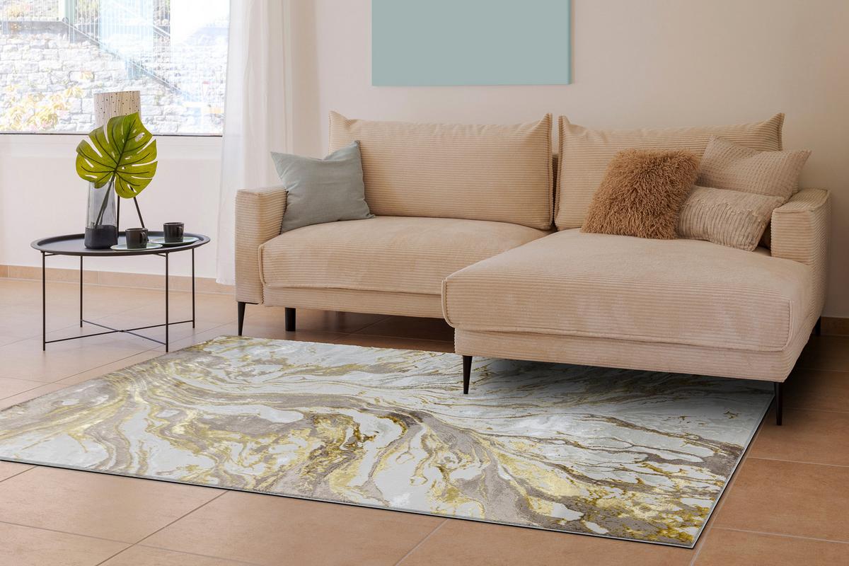 TEPPICH Bliss 120/170 cm - Goldfarben, Textil (120/170cm) - rugsX