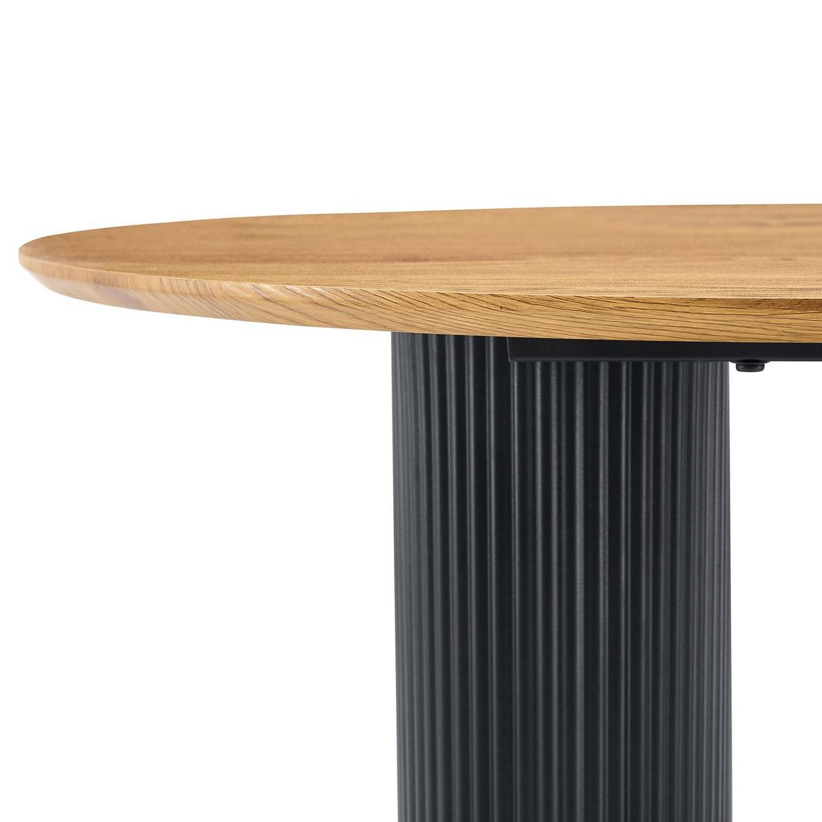 ESSTISCH MAXIM Eiche - Eichefarben, Metall (90/160/75cm) - IDIMEX