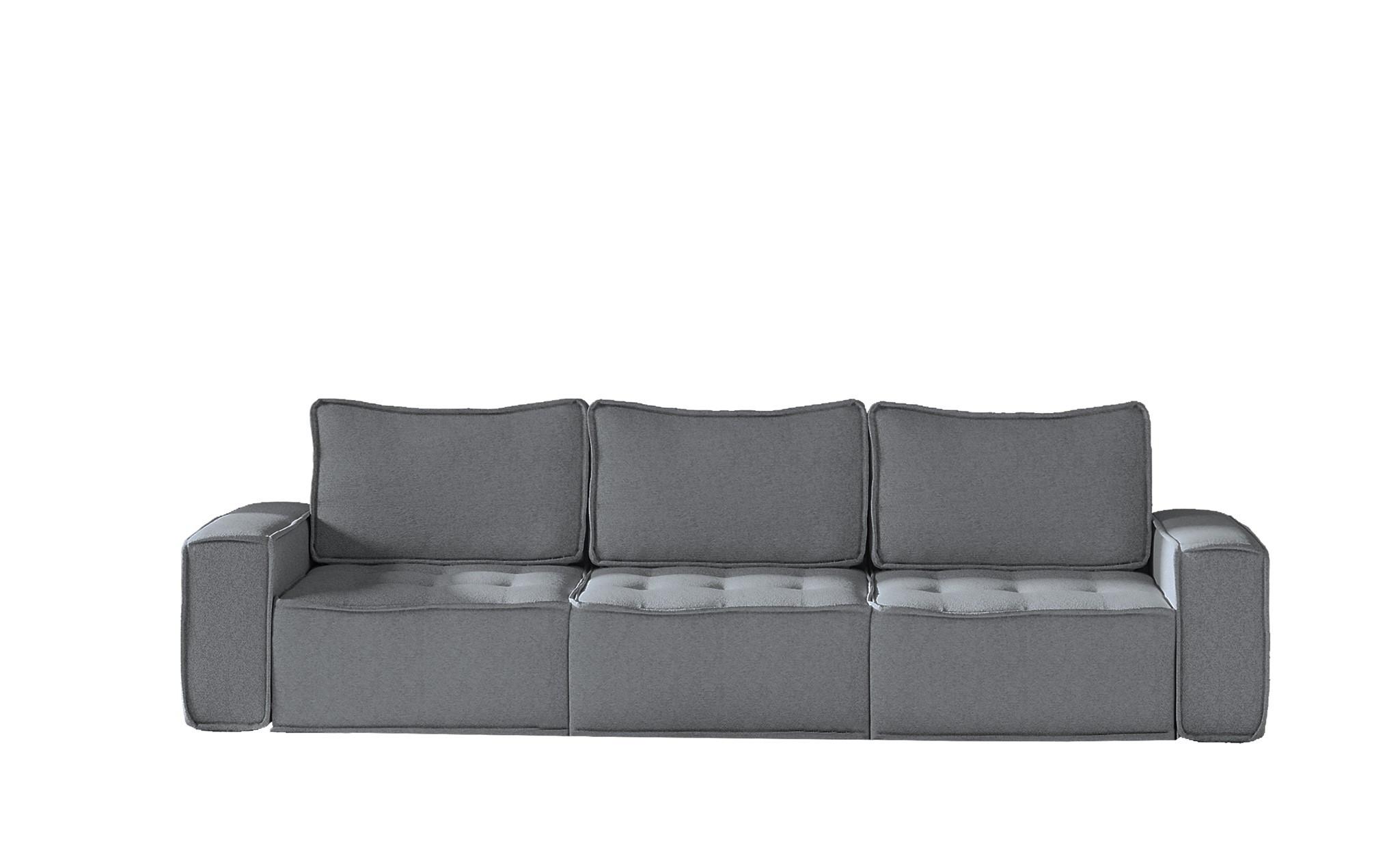SOFA Sande In Alpine - Anthrazit, Holzwerkstoff/Textil (292/85/90cm) - Fun Möbel