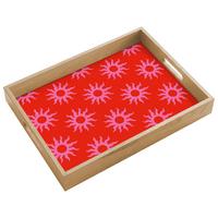 TABLETT Sonnen - Rot - Rosa - Muster - Sommer 40x30 cm - Rot, Holz (40/5/5cm) - OnlyWow