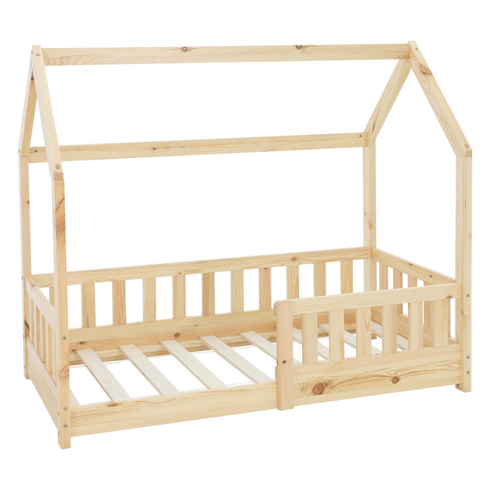 KINDERBETT mit Dach 70x140 cm Natur - Naturfarben, Holz (70/140cm) - ML-DESIGN