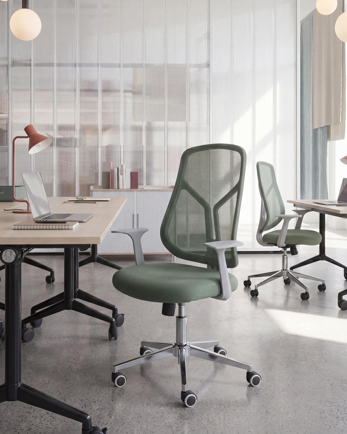BÜROSTUHL Grün Nuviner - Grün, Textil (60/109/60cm) - Beliani
