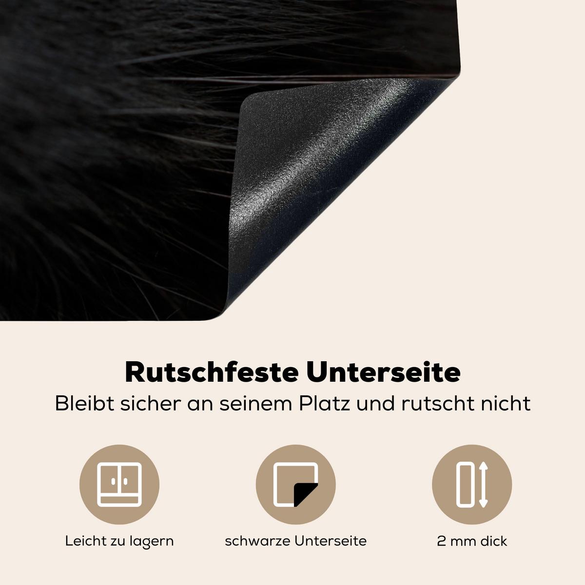 HERDABDECKPLATTE Katze - Augen - Gelb - Schwarz Induktionsmatte 83x51 cm - Schwarz, Kunststoff (83/51.5/0.2cm) - MuchoWow