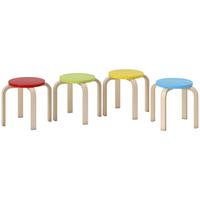 HOCKER 4er Set Holzwerkstoff Mehrfarbig - Multicolor, Holzwerkstoff (36/30/36cm) - HOMCOM