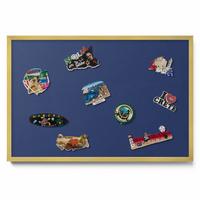 MAGNETTAFEL 60x40 cm Goldener Rahmen Dunkelblau - Dunkelblau, Metall (60/50/0.4cm) - TULUP