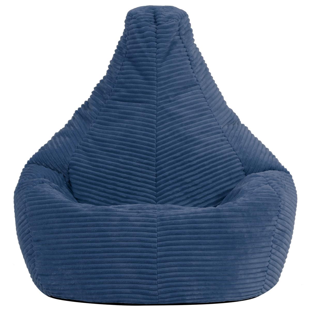SITZSACK für Kinder Sessel aus Cord 2-tlg. - Blau, Textil (69/59/65cm) - icon