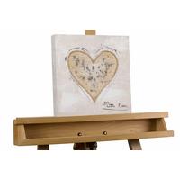 ACRYLBILD HANDGEMALT 30/30 cm - Beige, Holz/Textil (30/30cm) - KUNSTLOFT