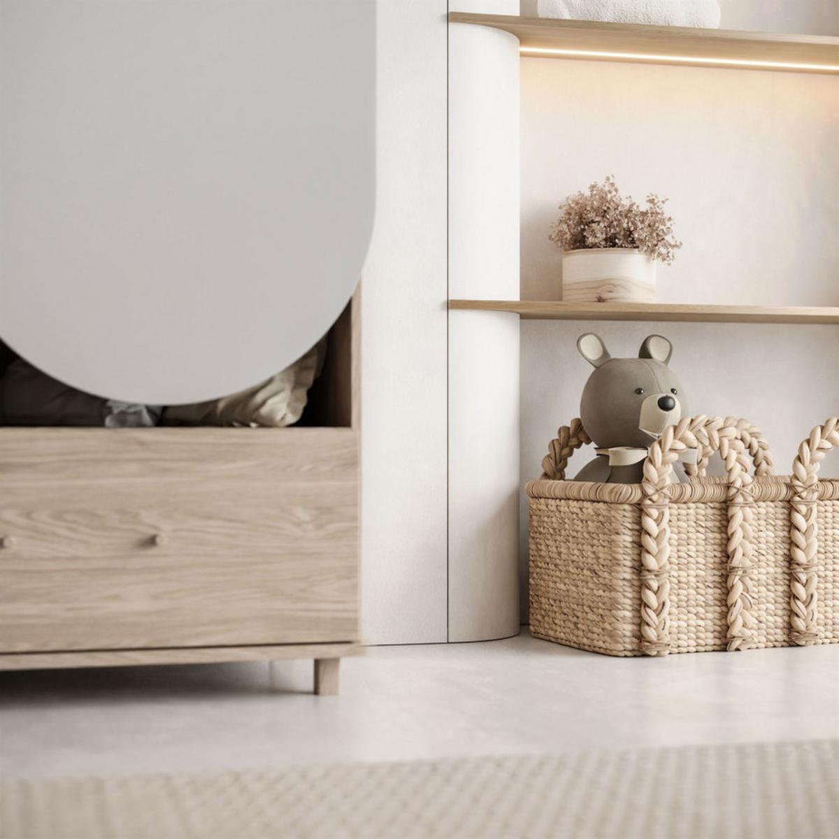 KINDERKLEIDERSCHRANK 2-türig BLOOM 2D1S - Kaschmir, Holzwerkstoff (100/176/52cm) - Lookway