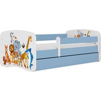 KINDERBETT Emily mit Schublade und Matratze, Blau 80x160 cm - Braun, Holzwerkstoff (160/80cm) - WFL GROUP