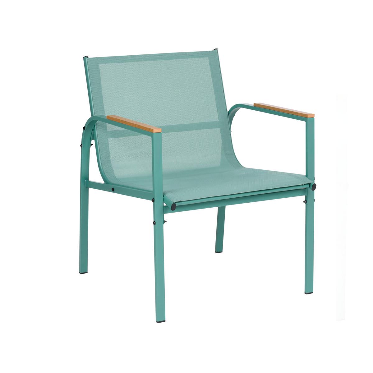 LOUNGE-SET mit Tisch 4-Sitzer Metall Grün Ledro - Grün, Metall - Beliani