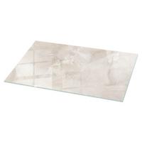 TISCHPLATTE 120x60 cm Marmorstrukturmuster - Creme, Glas (0.4/120/60cm) - TULUP