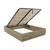 BETTKASTEN 140 x 190 cm Dekor Eiche TIDY 145/194/36 cm - Eschefarben, Holzwerkstoff (190/140cm) - Calicosy