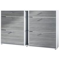 SCHUHSCHRANK Today Fronten in Avola-Anthrazit - Anthrazit, Holzwerkstoff (155.5/95/28cm) - Vladon