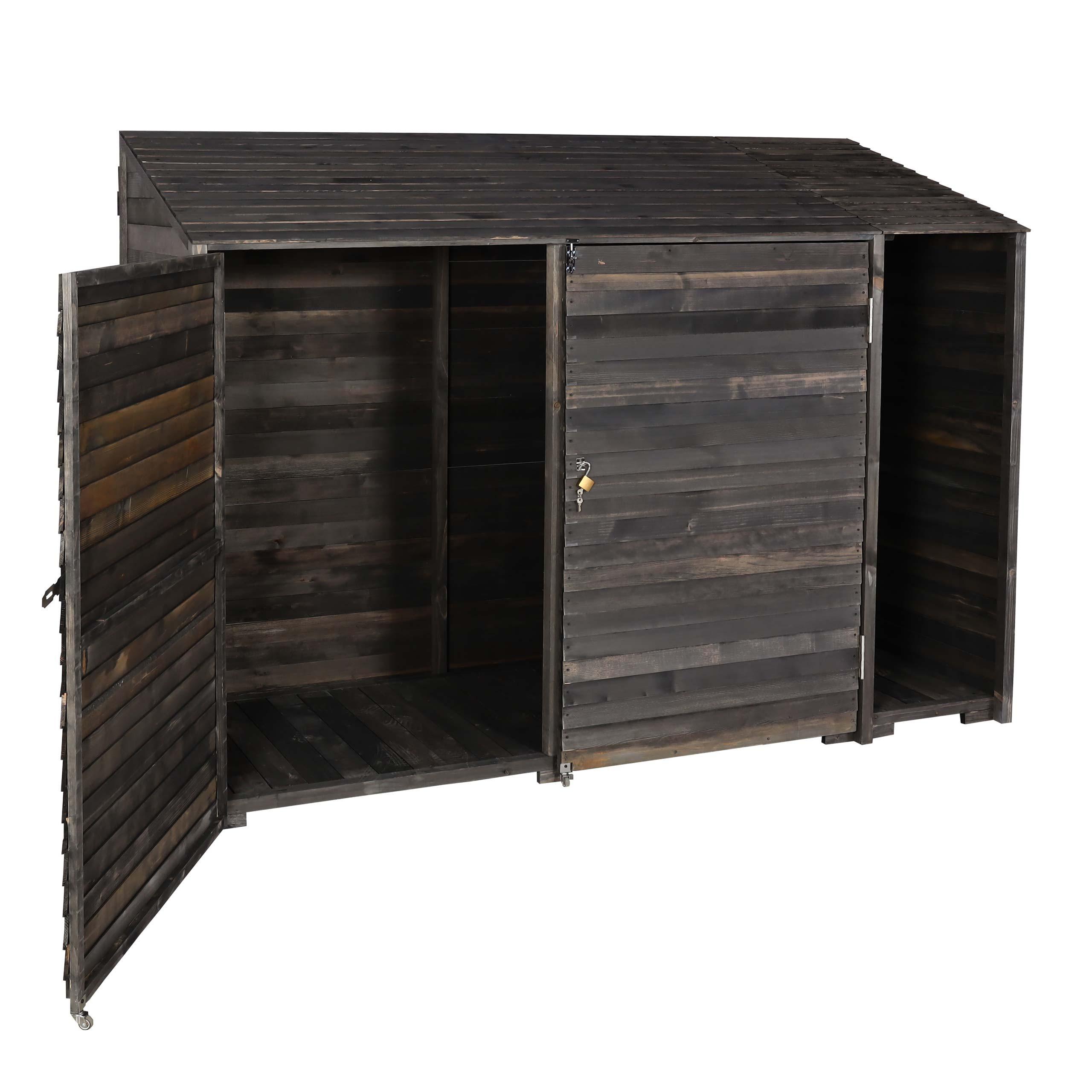 GERÄTESCHUPPEN Anthrazit - Anthrazit, Holz (250/180/93cm) - MCW