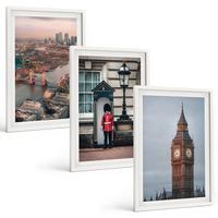 BILDER SET 3er Set - 40x60 cm Weißer Rahmen - London Bridge Guardian Big Ben - Weiß, Kunststoff (40/60cm) - TULUP