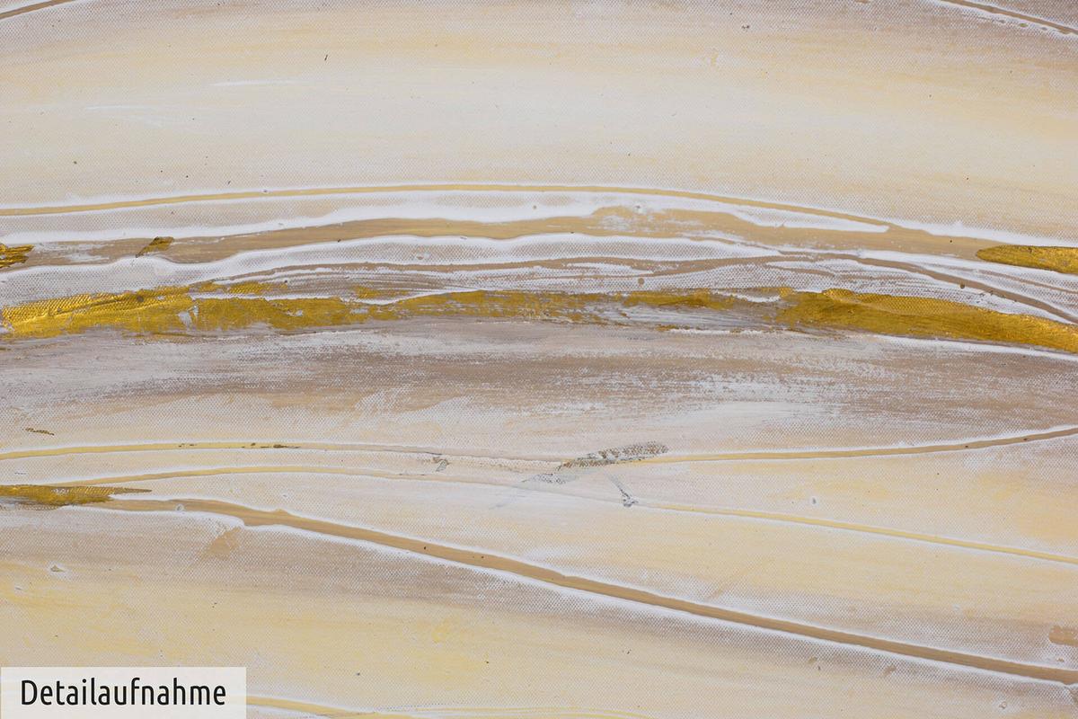 ACRYLBILD HANDGEMALT 80/80 cm - Goldfarben, Holz/Textil (80/80cm) - KUNSTLOFT