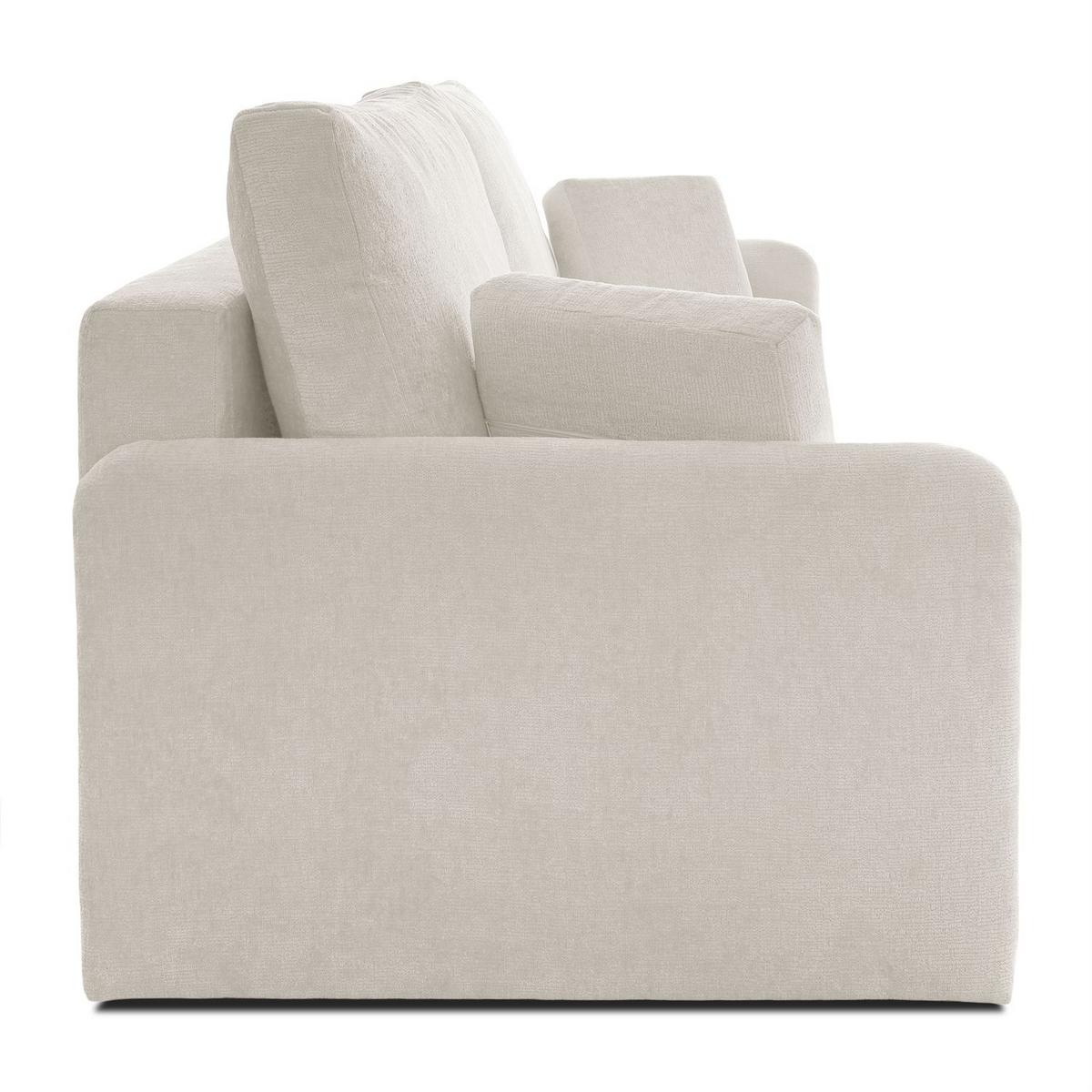 SOFA NUBO mit Schlaffunktion und Bettkasten Harmony 01 - Beige, Textil (205/91/86cm) - Lookway
