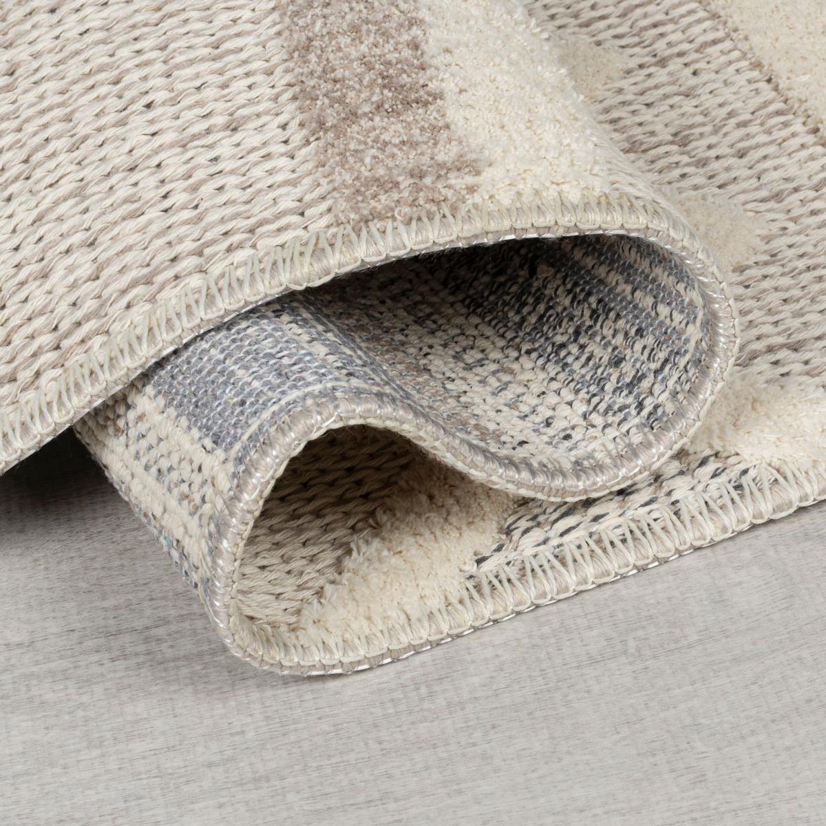 TEPPICH Waschbar RIDGE, gestreift, Grau-Beige, 194 x 290 cm - Beige, Textil (290/194cm) - KADIMA DESIGN