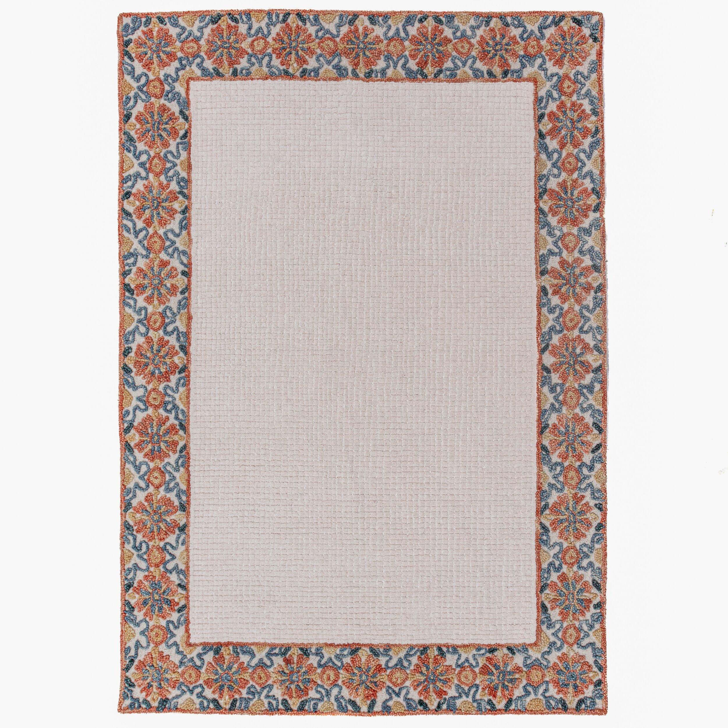 TEPPICH aus Wolle BROK in Rot, floral, 200 x 290 cm - Beige, Textil (200/290cm) - KADIMA DESIGN
