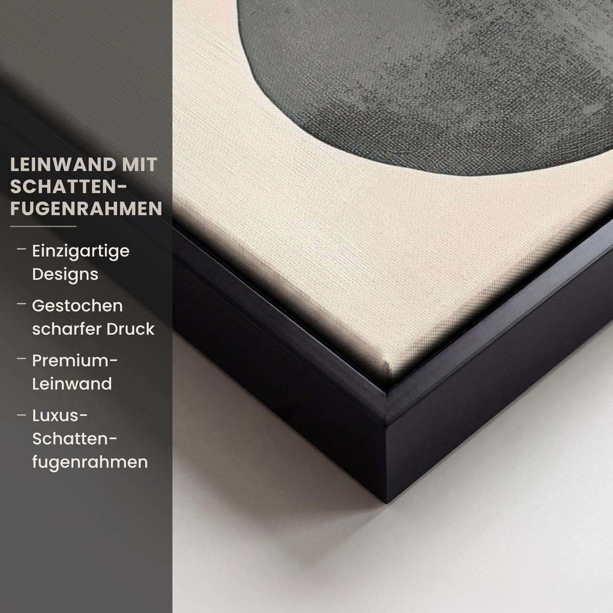 LEINWAND Bilder mit Rahmen - Japandi - Wabi sabi - Beige - 60x80 - Taupe, Textil (60/80cm) - MuchoWow