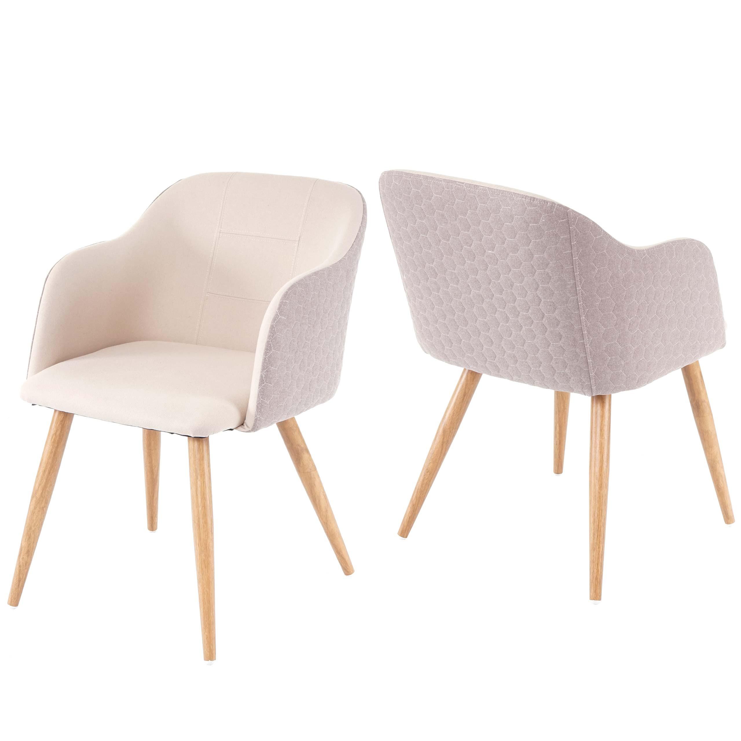 ESSZIMMERSTUHL Beige 2er-Set - Beige/Creme, Textil (53/78/60cm) - MCW