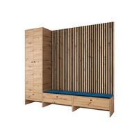 GARDEROBE Balma VI - Blau, Holzwerkstoff (230/206/44cm) - MIRJAN24
