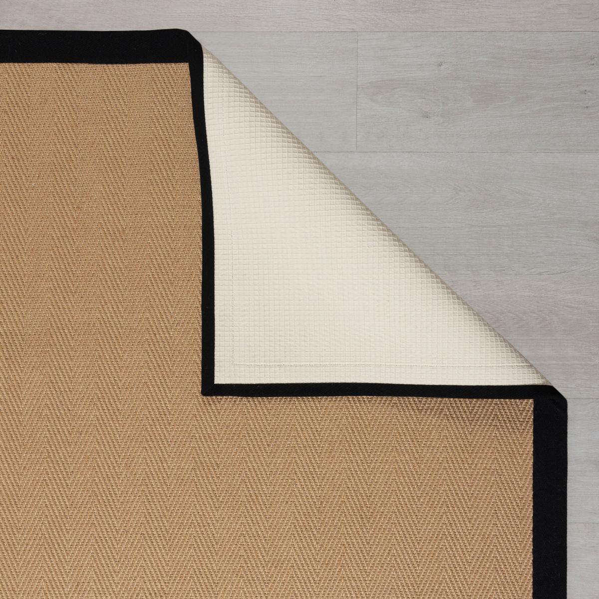 JUTETEPPICH TRENT, geometrisch, Braun-Schwarz, 60 x 800 cm - Schwarz/Naturfarben, Textil (800/60cm) - KADIMA DESIGN