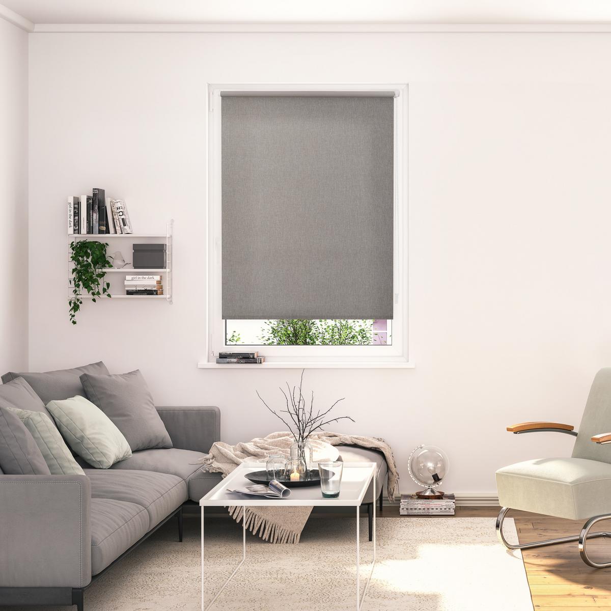 THERMO-ROLLO MADRID OHNE BOHREN, KLEMMTRÄGER, LICHTDURCHLÄSSIG - Grau, Kunststoff (90/190cm) - Lichtblick Original