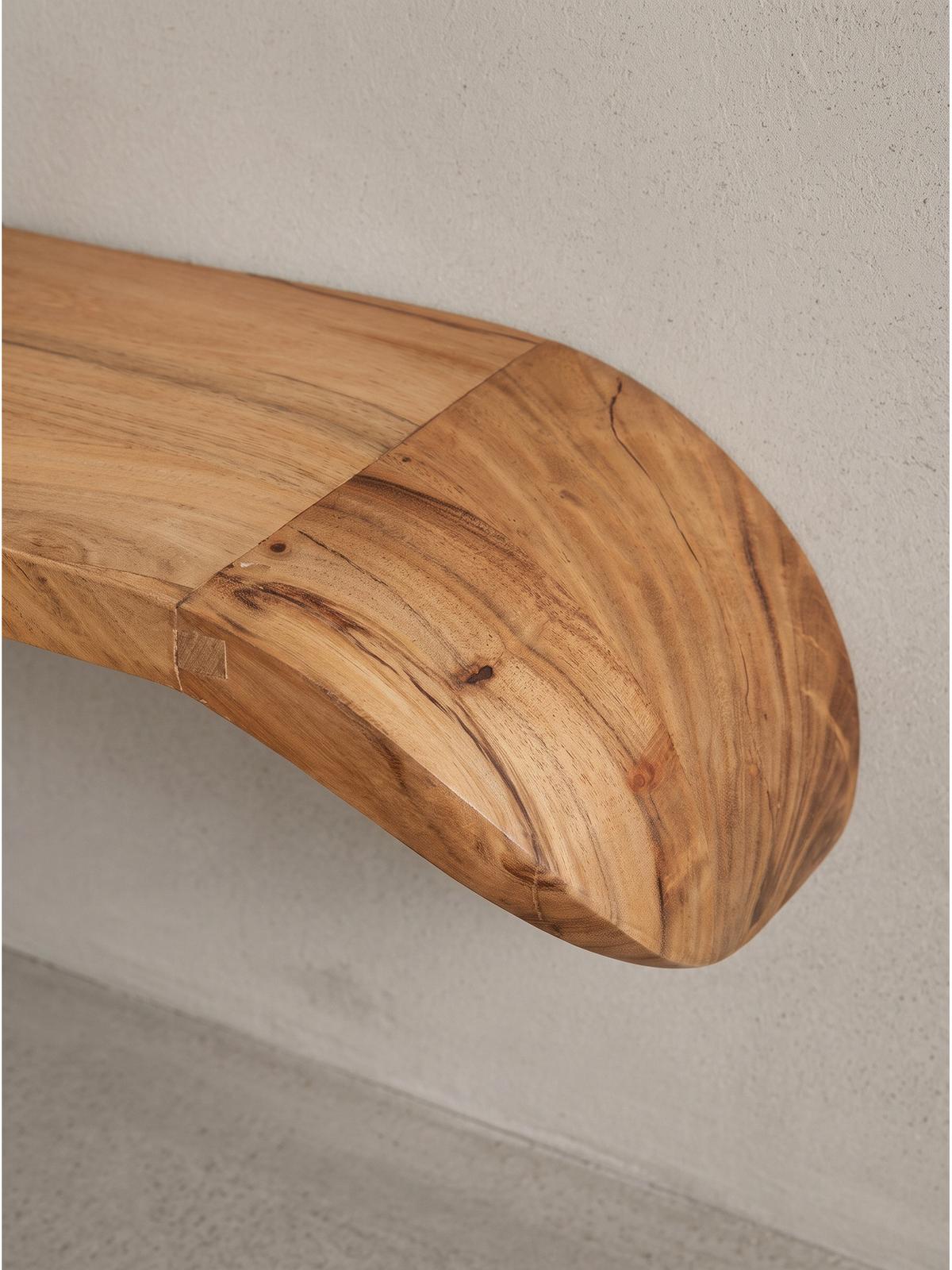 WANDREGAL ARBOGA, Mango Massivholz, handgefertigt, 100 x 20 x 36 cm - Braun, Holz (100/36/20cm) - KADIMA DESIGN