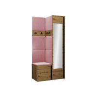 GARDEROBEN-SET Orion XXV - Eiche Artisan/Rosa, Holzwerkstoff/Kunststoff (82/186/46cm) - MIRJAN24
