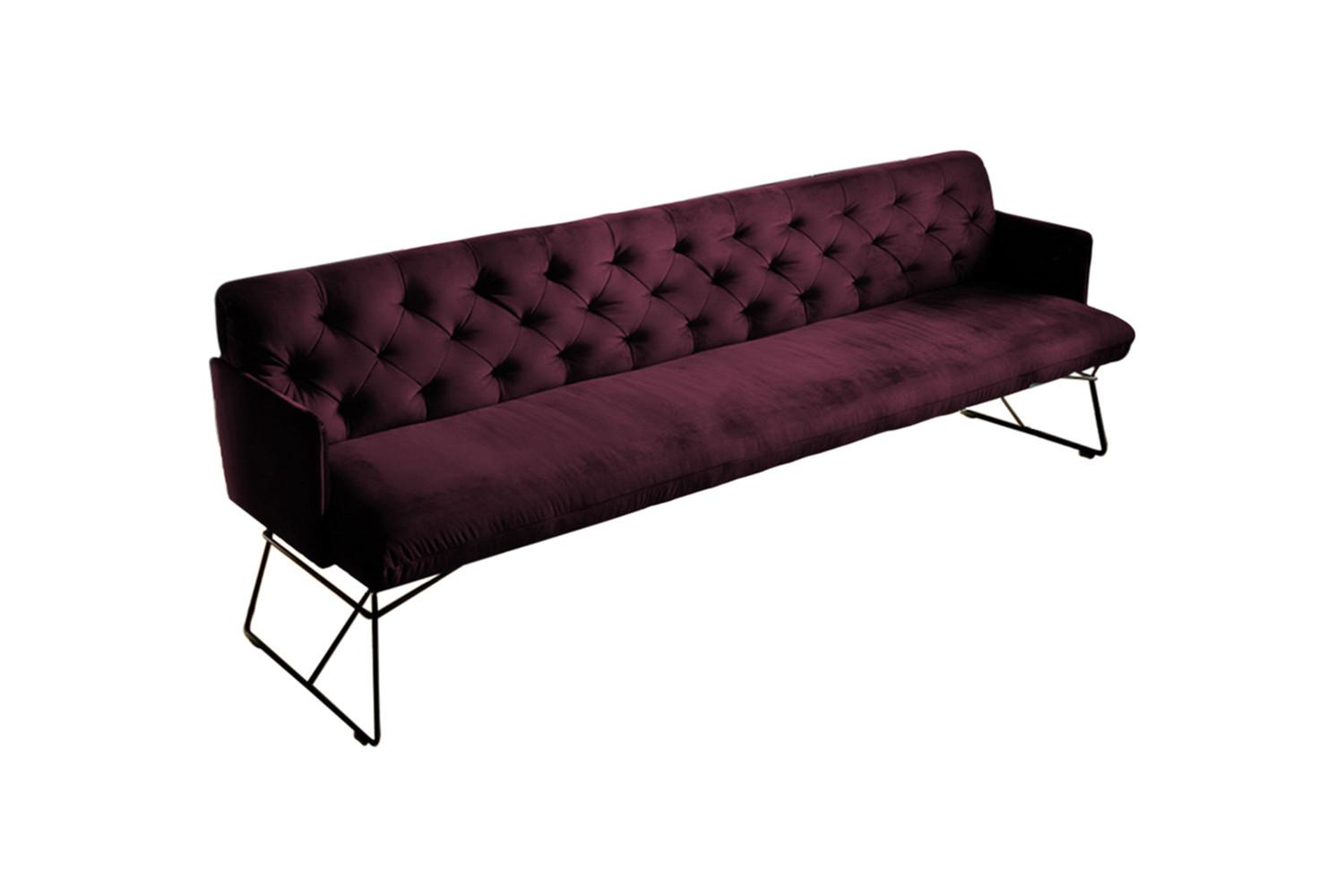 ESSZIMMERBANK CHARME Violett Velvet - Violett, Textil (166/85/68cm) - KAWOLA
