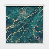 INNENROLLO - Fensterrollo - Rollo - 100x100 cm - Grüner Marmor - Grün, Kunststoff (100/100/0.5cm) - TULUP