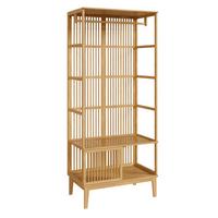 GARDEROBENSTÄNDER Vemb - Naturfarben, Holz (80/185/45cm) - [en.casa]