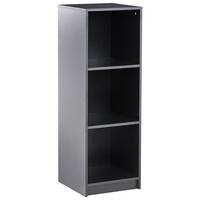 BÜCHERREGAL mit 3 Ebenen 117 cm Schwarz Zehna - Schwarz, Holzwerkstoff (40/117/40cm) - Beliani