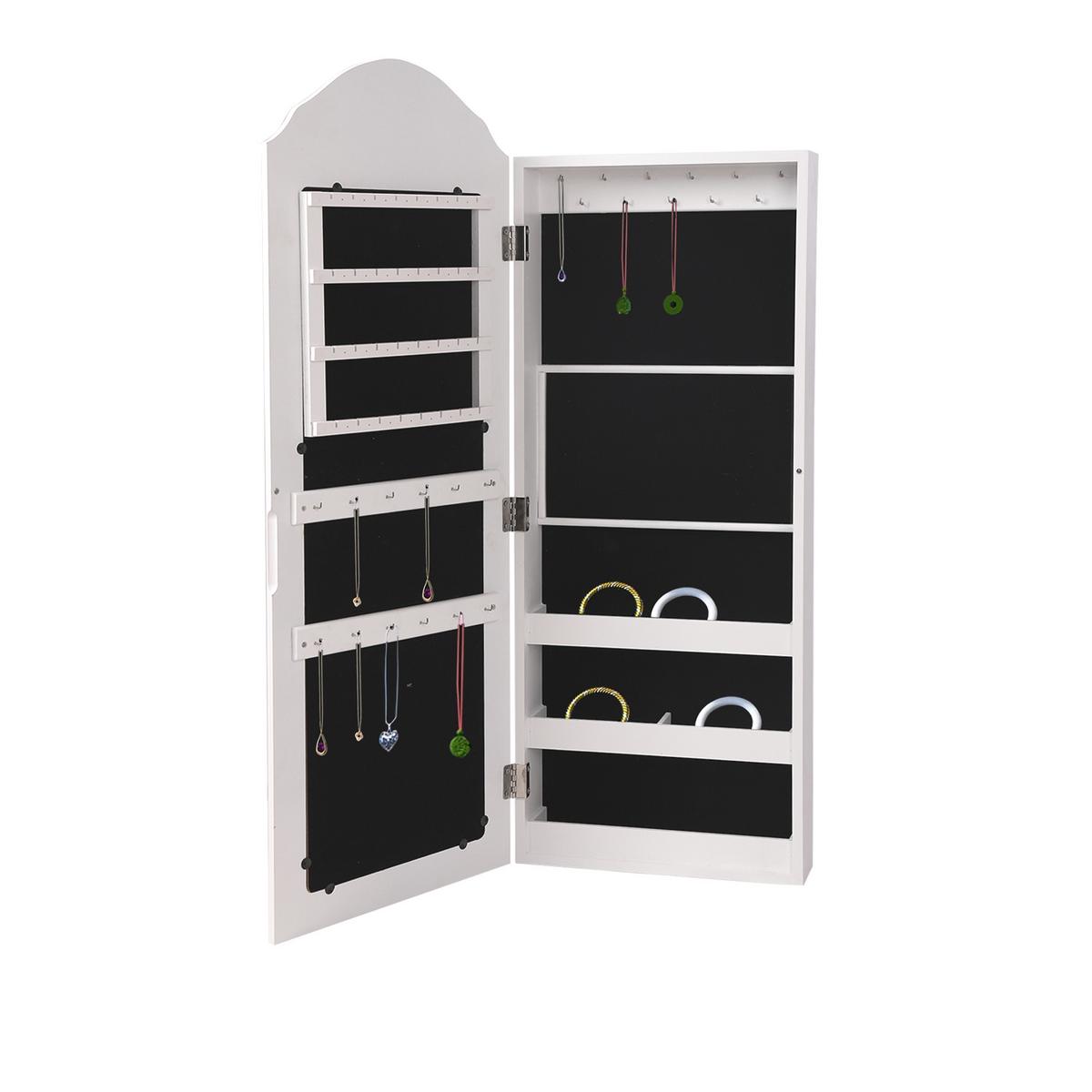 SCHMUCKSCHRANK - Weiß, Holzwerkstoff (9/95/35cm) - ML-DESIGN