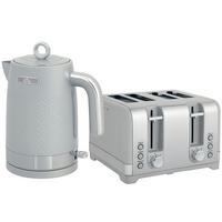 WASSERKOCHER-UND-TOASTER-SET Kunststoff Grau - Grau, Kunststoff (16/27.6/23.6cm) - HOMCOM