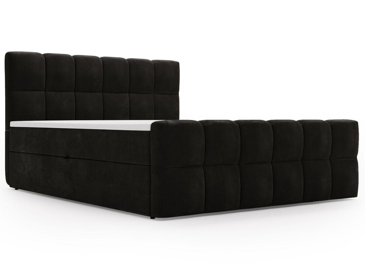 BOXBETT Alicante 200x200 Schwarz - Schwarz, Holz/Textil (200/200cm) - Graingold