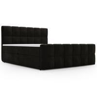 BOXBETT Alicante 180x200 Schwarz - Schwarz, Holz/Textil (180/200cm) - Graingold