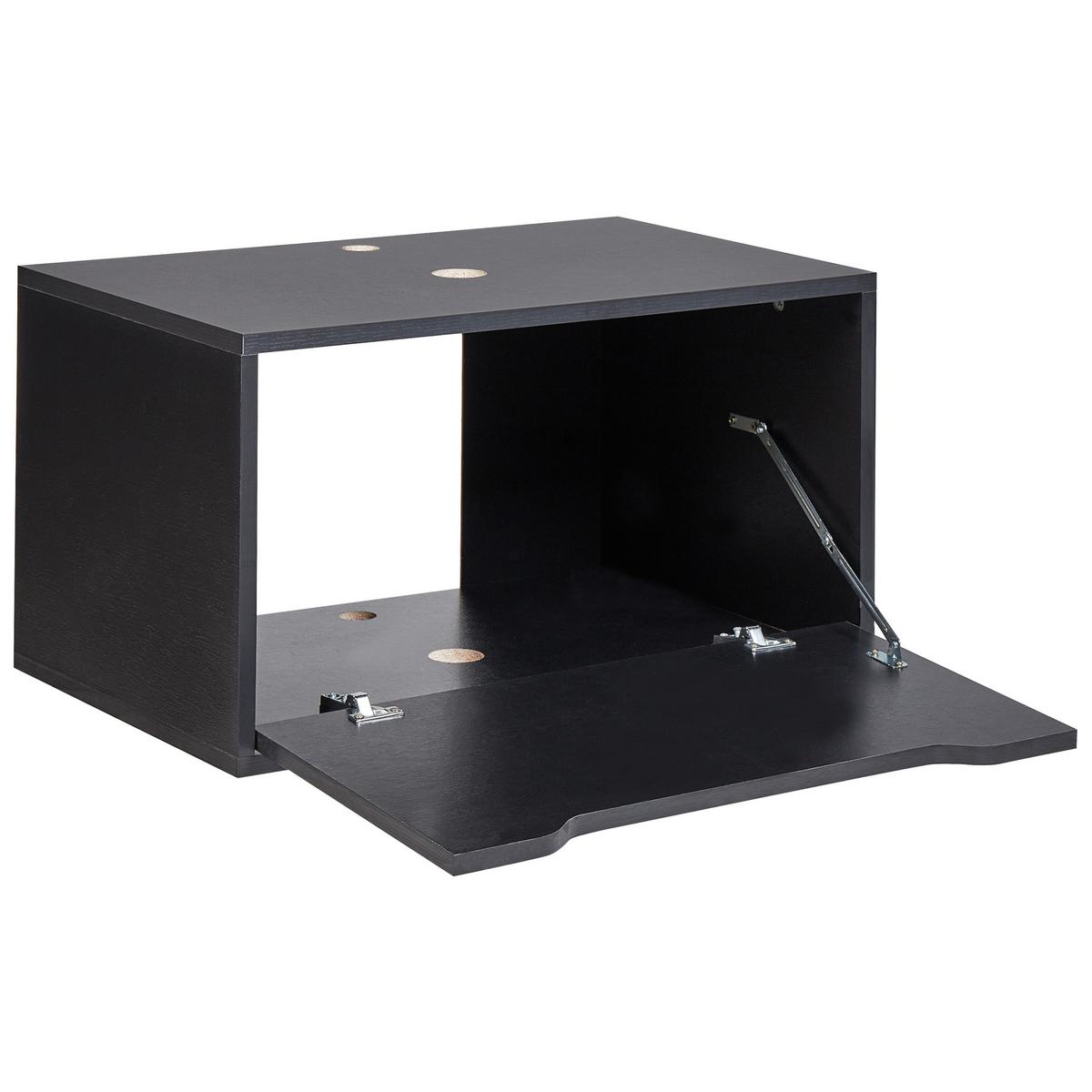 WASCHBECKENUNTERSCHRANK wandmontiertk 60 cm Schwarz Petrolina - Schwarz, Holzwerkstoff (60/33/39cm) - Beliani