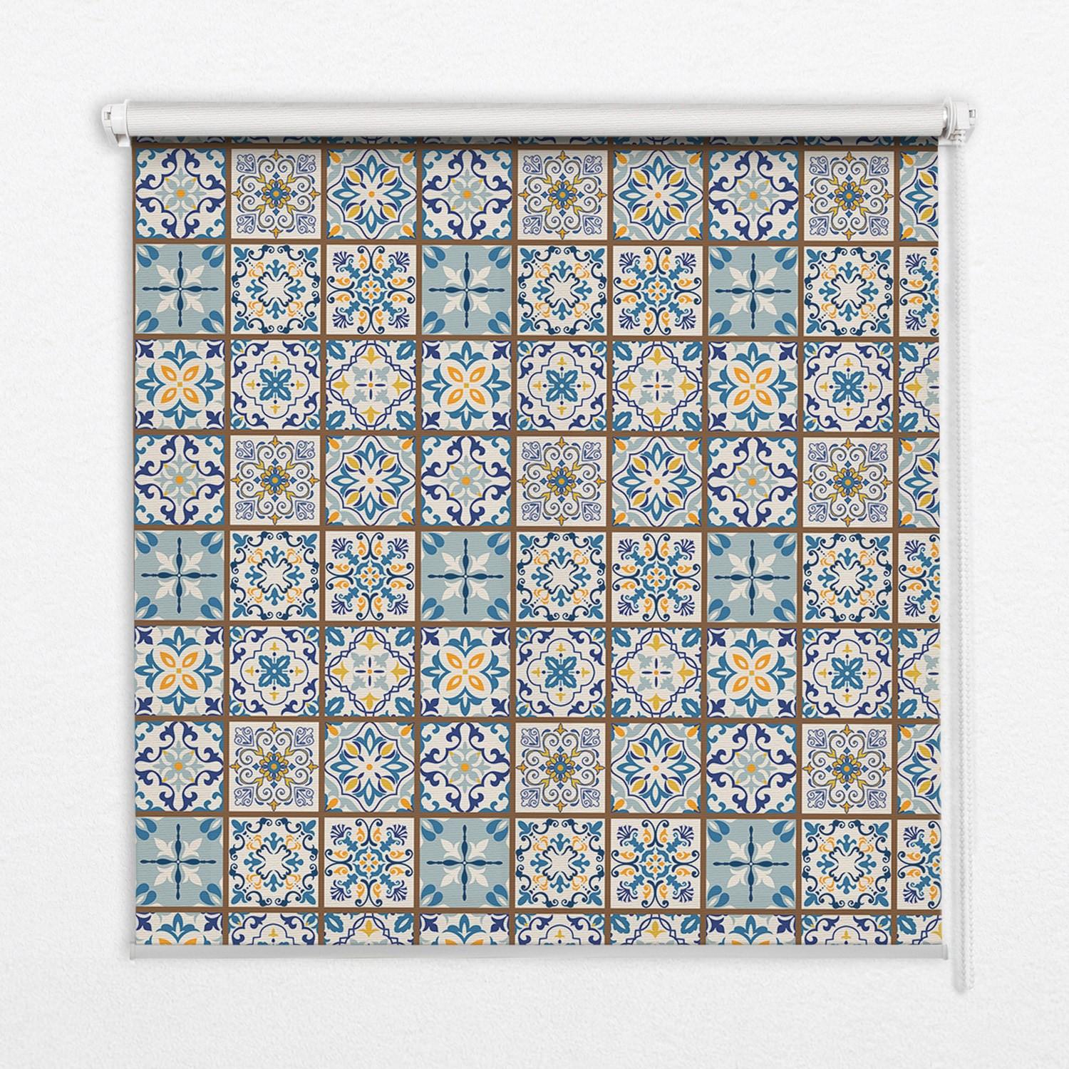 INNENROLLO - Fensterrollo - Rollo - 100x180 cm - Mandala - Blau, Kunststoff (100/180/0.5cm) - TULUP